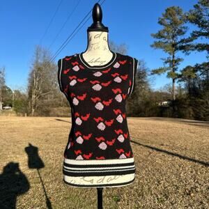 Vintage 1970s Multicolored Knitted Vest Sweater